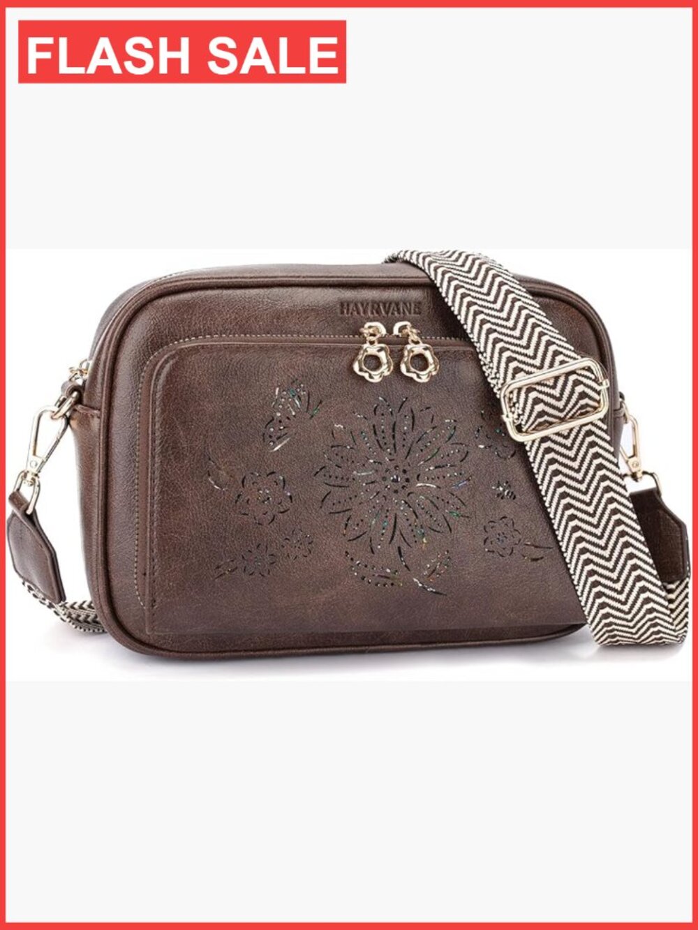 Vegan Leather Crossbody with Built-in RFID Wallet